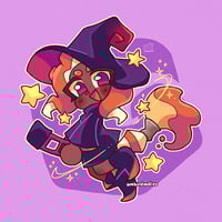 Image 2 of witchy inkbrush print