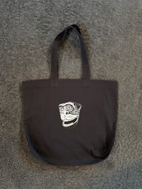 Image 1 of Black Canvas Monkey Tote Bag