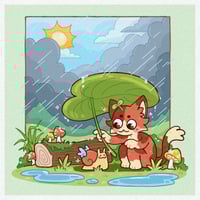 Image 1 of rainy tangy mini print