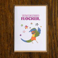 Image 1 of "Ruby Vogues" (4x6 blank greeting card)