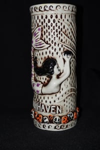 Image 1 of Re-Glazed Black hair RumHaven mug for Halloween!
