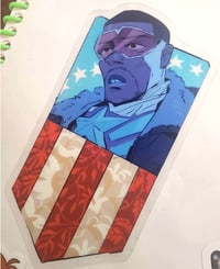 Image 1 of Clear Captain America Sticker