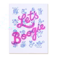 Image 1 of Let's Boogie risograph print