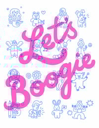 Image 3 of Let's Boogie risograph print