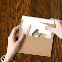 Image 5 of "Chumbo Wishing You Mushy Holidays" (4x6 blank greeting card)