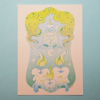 Image 1 of Candle Ghostie Riso Print