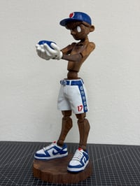 Image 1 of Unique 20" wood sculpture "SEV3NTEEN"