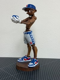 Image 2 of Unique 20" wood sculpture "EIGHTT33N"