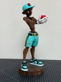 Image 1 of Unique 20" wood sculpture "P3ACE"