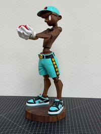 Image 2 of Unique 20" wood sculpture "P3ACE"