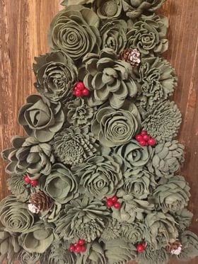 Image of Sola Wood Flower Christmas Tree