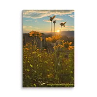 Image 1 of Wildflower Mountain Sunrise - 12” X 18” Canvas Print