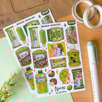 Image 4 of Pink, Purple, Blue and Green Snacks Sticker Sheet