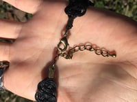 Image 3 of Macrame Choker with Glass Pendant