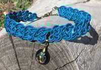 Image 1 of Two-Tone Choker with Glass Pendant