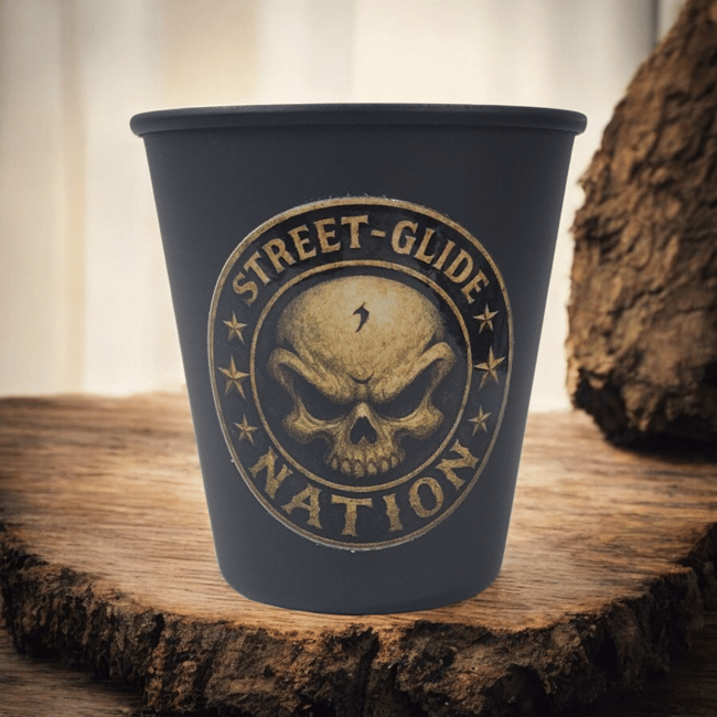 Street Glide Nation Stone Logo Shot Glass