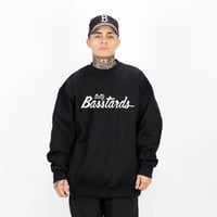 “BASSTARDS” Crew Neck Sweatshirt - Black