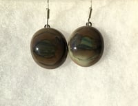 Image 1 of Smokey Grey Glass Earrings