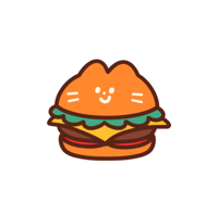 cat burger sticker