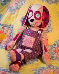Image 2 of Pink Patchwork Pup - OOAK Art Doll