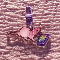 Image 4 of Neil Banging out the Tunes keychain and lanyard