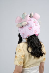 Image 3 of Blooming Blossom: Pink Quilted Flower Hat 