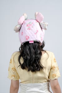 Image 4 of Blooming Blossom: Pink Quilted Flower Hat 