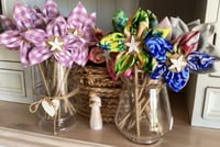 Image 1 of Memory Flowers custom created from a clients loved ones very special fabric collection