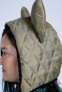 Image 2 of La Modiste Collection: Plaid Quilted  Polyester Cat Hat
