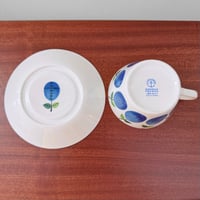 Image 4 of Gustavsberg Prunus Tea Cup with Saucer