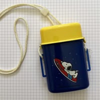 Image 1 of Boîte à crayons Snoopy bleu années 80