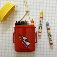 Image 2 of Boîte à crayons Snoopy rouge années 80