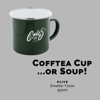 Image 1 of Cofftea Cup STOP SEXISM START CYCLISM | Emaillebecher | Ltd. Edition
