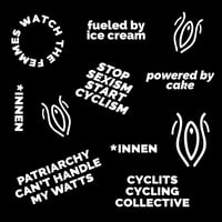 Image 2 of Helm Sticker STATEMENTS | black & white | glossy & matt