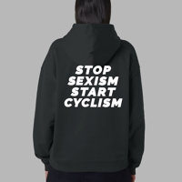 Image 2 of Hoodie STOP SEXISM. START CYCLISM. | organic | Unisex