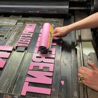 Image 4 of One-off typo letterpress poster #1-095