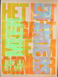 Image 5 of One-off typo letterpress poster #1-096