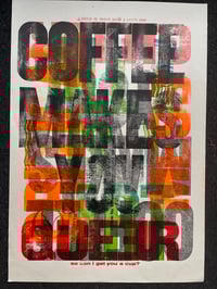 Image 1 of One-off typo letterpress poster #1-097