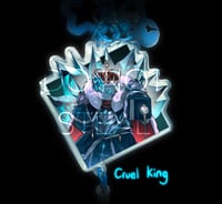 Image 5 of BLOCKTALES ROBLOX KEYCHAIN, Player | Griefer | Cruel King (connecting keychain, star clasped & bell)