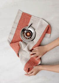 t-towel - wide red stripe