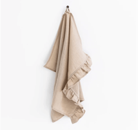 ruffled towel - latte