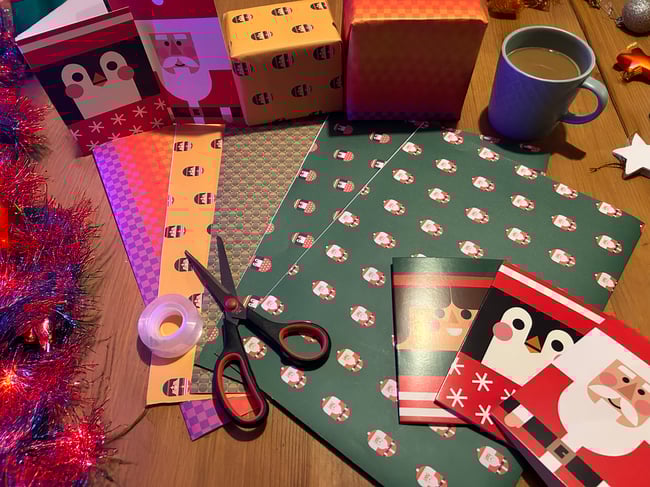 Stanley Chow Christmas cards and wrapping paper