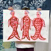 Image 4 of Large Painted drawings / 40 x 62 cm 