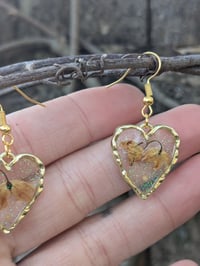 Image 2 of Heart Shaped Lilly of the Valley Earrings