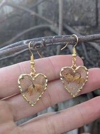 Image 1 of Heart Shaped Lilly of the Valley Earrings