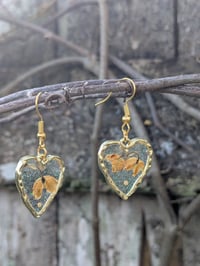 Image 4 of Heart Shaped Lilly of the Valley Earrings
