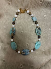 Image 2 of  Serpentine Square Bead Necklace 