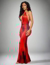 Image 2 of SKYNLYDRESS - Robe sirène ajustée à col en V profond pour femmes, robe sirène sexy et élégante