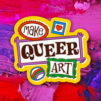 Image 1 of MAKE QUEER ART STICKER