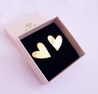 Image 1 of Boucles d'oreilles Puces Coeur